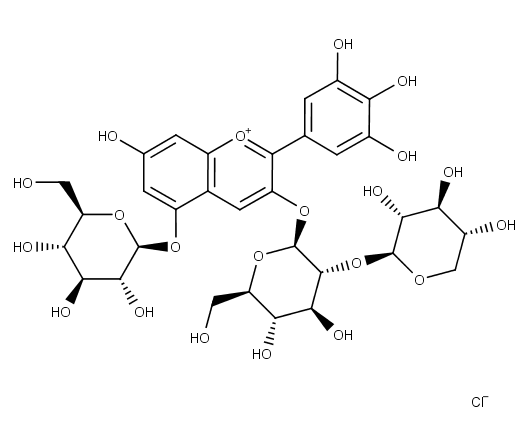 Delphinidin-3-O-sambubioside-5-O-glucoside chloride